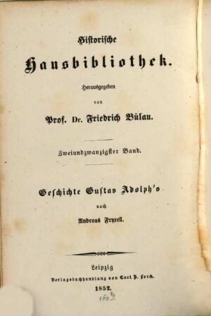 Geschichte Gustav Adolph's