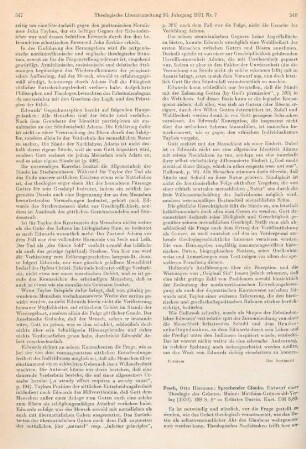 548-550 [Rezension] Pesch, Otto Hermann, Sprechender Glaube