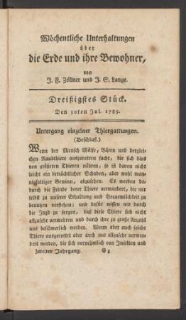 Dreißigstes Stück