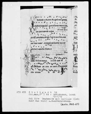 Antiphonarium (Benediktinerhandschrift) — Initiale I(sti sunt duo viri), Folio 251verso
