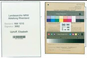 Entnazifizierung Elisabeth Uphoff , geb. 10.09.1902 (Ordensschwester)