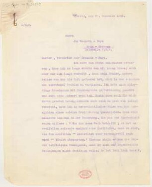 Brief an Jan Brandts Buys : 20.12.1924