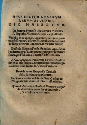 De fortuna Francisci Marchionis Mantuae carmen