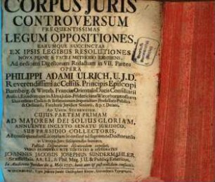 Corpus iuris controversum, P. I.