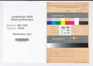Entnazifizierung Karl Heinemann, geb. 12.08.1904 (Finanzbeamter)