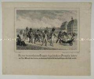 Von den verbündeten Truppen in Dresden eingeschlossene Franzosen, 7. November 1813