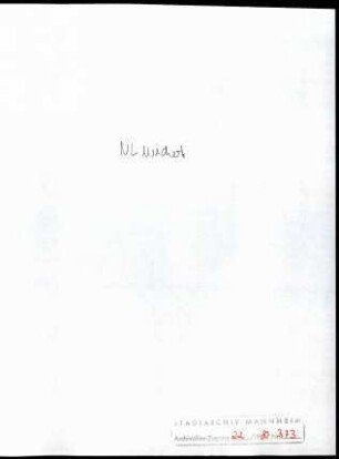 Stumm, F[erdinand] von und Stumm, Ludovica von, Berlin und Schloß Ramholz, Schriftwechsel mit Wichert
