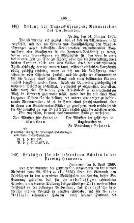 Leitung von Bauausführungen; Remuneration des Baubeamten : [V. Elementarschulwesen]