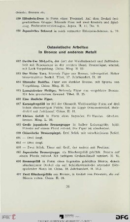 Ostasiatische Arbeiten in Bronze und anderem Metall (Nr. 482-552)