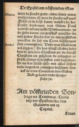 Am vöffteinden Sondage na Trinitatis ...