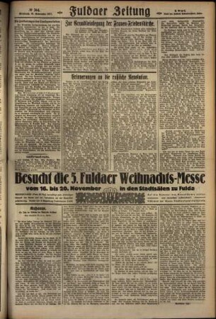 Zweite Ausgabe vom Mittwoch, den 16. November 1927.
