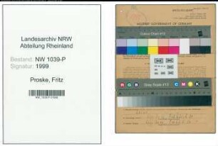Entnazifizierung Fritz Proske , geb. 08.08.1906 ()