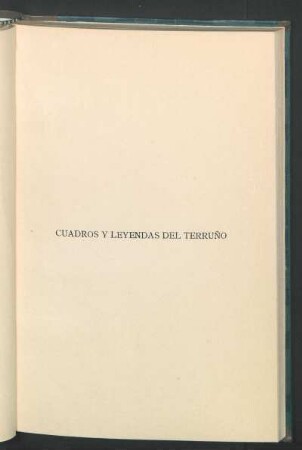 Cuadros y leyendas del terruño