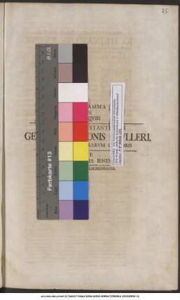 Programma in Exseqviis Ivvenis Praestantissimi Georgii Ottonis Mvlleri, Sacrarvm Litterarvm Cvltoris P. P. In Academia Ienensis
