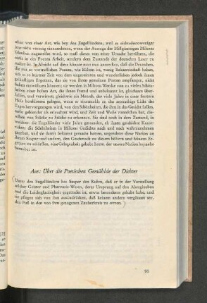 Aus: Über die Poetischen Gemählde der Dichter