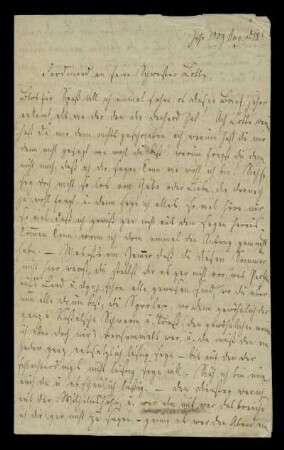 Brief von Ferdinand Philipp Grimm an Charlotte Amalie Grimm