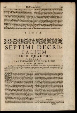 Septimi Decretalium Liber Quartus.