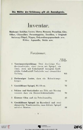Vorzimmer (Nr. 1-11)