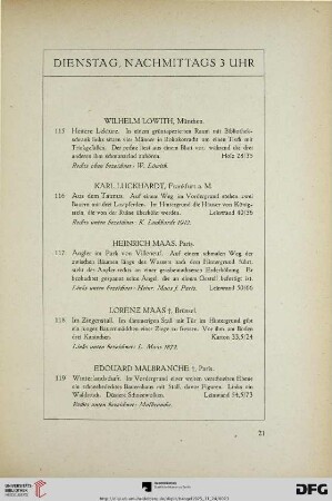 Dienstag, nachmittags 3 Uhr (Nr. 115-231)
