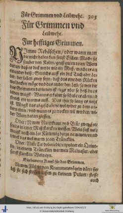 Für Grimmen und Leibwehe