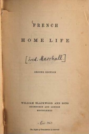 French Home life