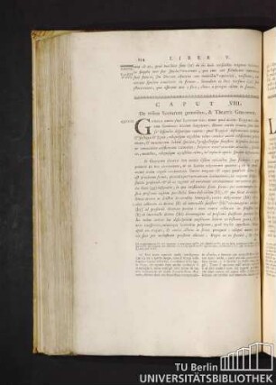 Caput VIII. De tribus Scenarum generibus, & Theatris Graecorum. Capitolo VIII. Delle tre Specie de Scene, e de' Teatri Greci.