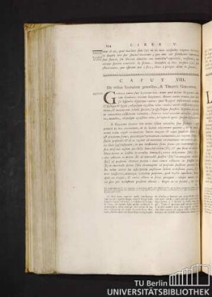 Caput VIII. De tribus Scenarum generibus, & Theatris Graecorum. Capitolo VIII. Delle tre Specie de Scene, e de' Teatri Greci.