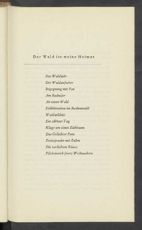 Der Wald ist meine Heimat