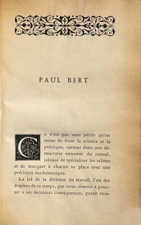 Paul Bert : Par Hector Depasse