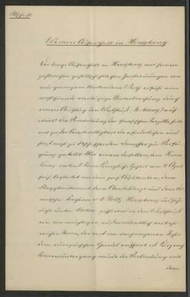Abschrift über weiteren Aufenthalt in Hongkong vom 08.04.1898