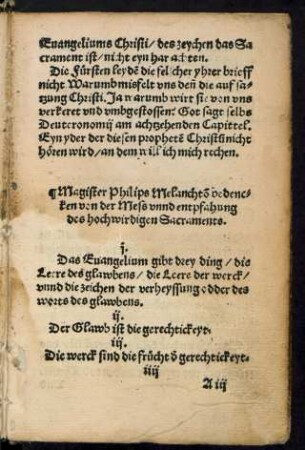 Magister Philips Melanchton bedencken von der Mess unnd entpfahung des hochwirdigen Sacraments.