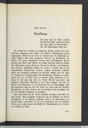 XIX. Kapitel: Ausklang
