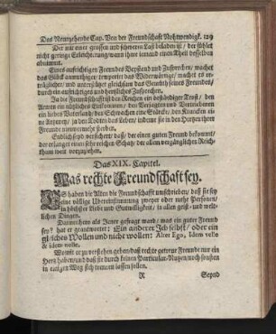Das XIX. Capitel. Was rechte Freundschaft sey