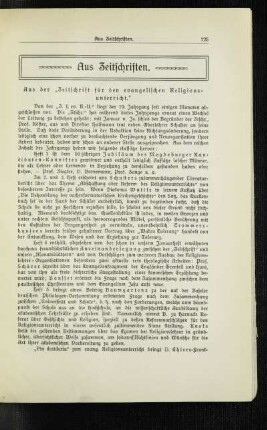 Aus der "Zeitschrift für den evangelischen Religionsunterricht"