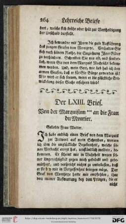 Der LXIII. Brief