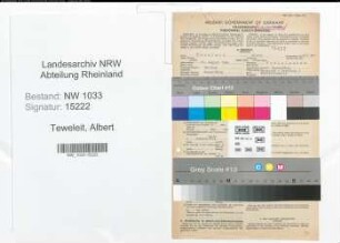 Entnazifizierung Albert Teweleit , geb. 27.08.1904 (Polizeibeamter)