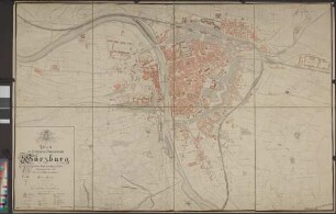 Plan der kgl. Kreishaupt- u. Universitätsstadt Würzburg : mit dem Stadterweiterungs-Gebiet