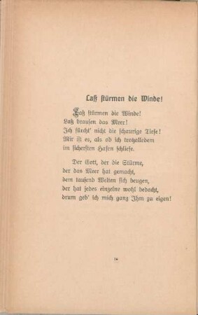 Laß stürmen die Winde!