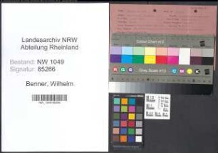 Entnazifizierung Wilhelm Benner , geb. 11.10.1908 (Verwaltungsangestellter)