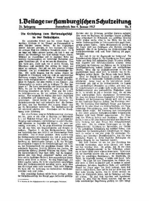 Die Erziehung zum Nationalgefühl in der Volksschule : 1. Beilage Nr. 1