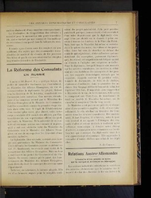 La Réforme des Consulats En Russie