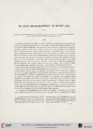 Du luxe bibliographique au moyen age, suite