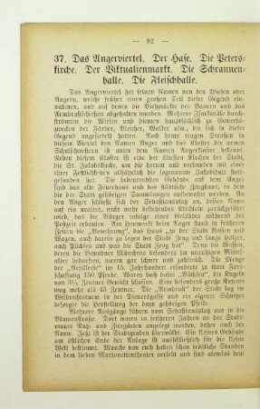 37. Das Angerviertel. Der Hase. Die Peterskirche. Der Viktualienmarkt. Die Schrannenhalle. Die Fleischhalle