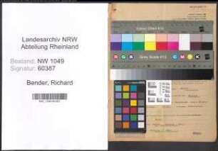 Entnazifizierung Richard Bender , geb. 19.09.1898 (Elektriker)