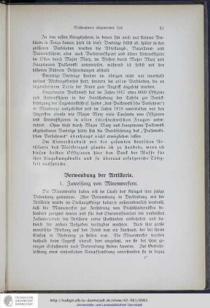 Verwendung der Artillerie