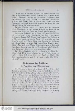 Verwendung der Artillerie