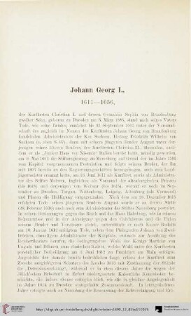 Johann Georg I., 1611 - 1656 (Nr. 498-839)