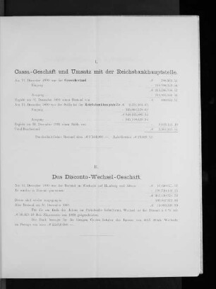 II. Das Disconto-Wechsel-Geschäft.