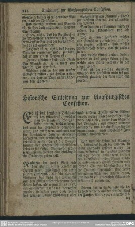 Historische Einleitung zur Augspurgischen Confeßion