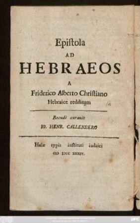 Epistola Ad Hebraeos